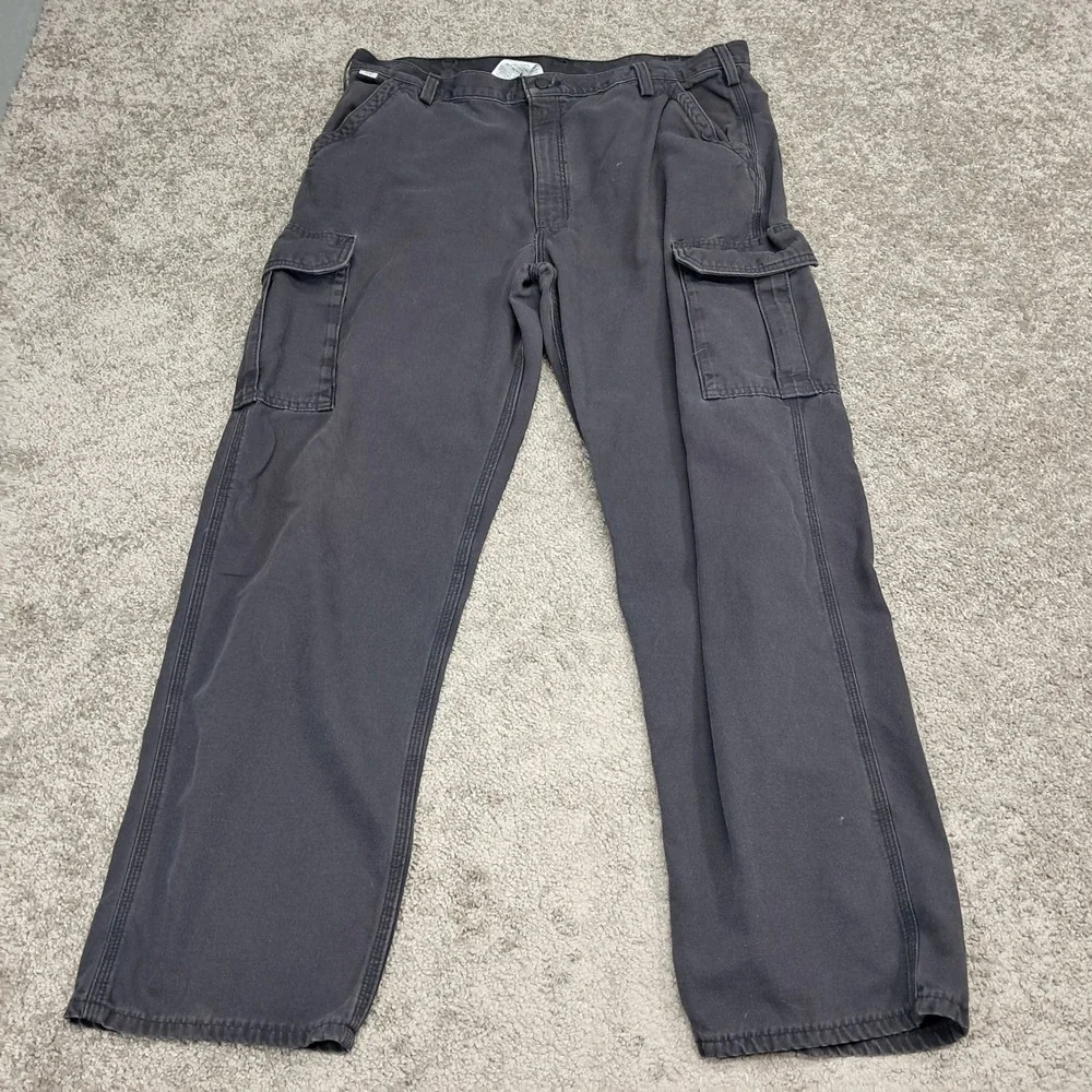 Carhartt‎ FR Flame Resistant Cargo Pants Mens 42x34 Black FRB240 Dungaree Fit